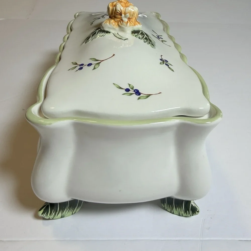 Princess House Vintage Garden Ceramic Floral Centerpiece Serveware (See Detail)